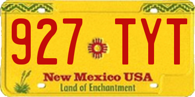 NM license plate 927TYT