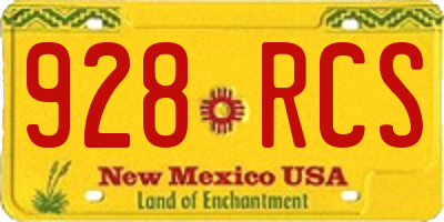 NM license plate 928RCS