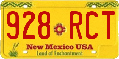 NM license plate 928RCT