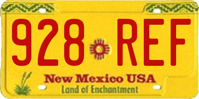 NM license plate 928REF