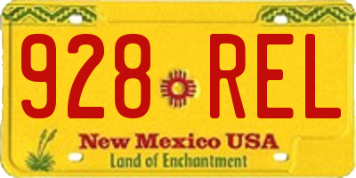 NM license plate 928REL