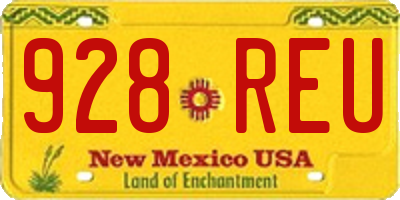 NM license plate 928REU
