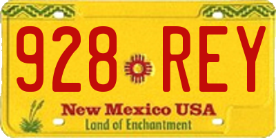 NM license plate 928REY
