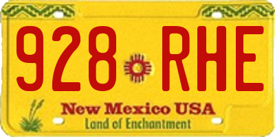 NM license plate 928RHE