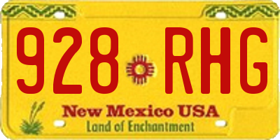 NM license plate 928RHG