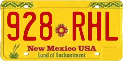 NM license plate 928RHL
