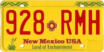 NM license plate 928RMH