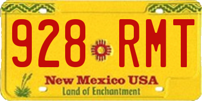 NM license plate 928RMT