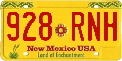 NM license plate 928RNH