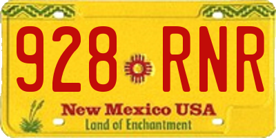 NM license plate 928RNR