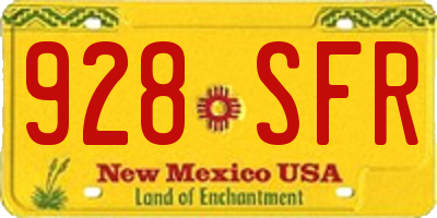 NM license plate 928SFR