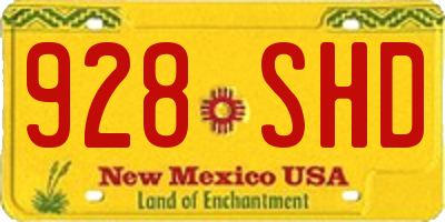 NM license plate 928SHD