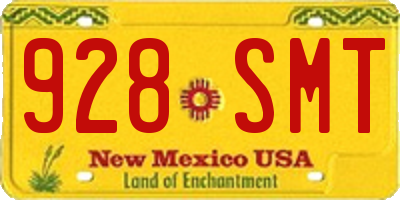 NM license plate 928SMT