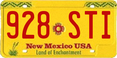 NM license plate 928STI