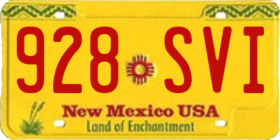 NM license plate 928SVI
