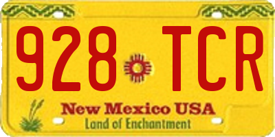 NM license plate 928TCR