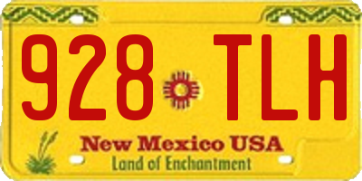 NM license plate 928TLH