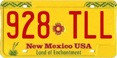 NM license plate 928TLL