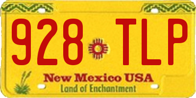 NM license plate 928TLP