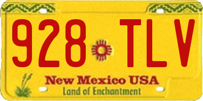 NM license plate 928TLV
