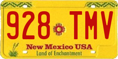 NM license plate 928TMV