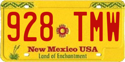 NM license plate 928TMW