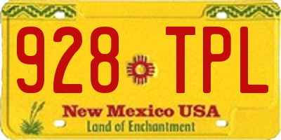 NM license plate 928TPL