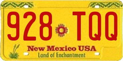 NM license plate 928TQQ
