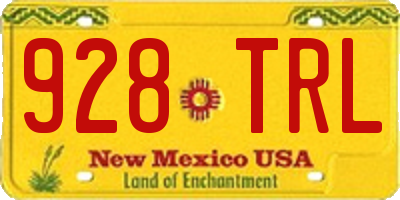 NM license plate 928TRL