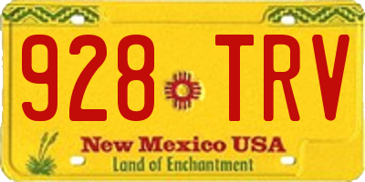 NM license plate 928TRV