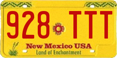 NM license plate 928TTT