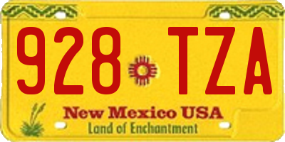 NM license plate 928TZA
