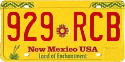 NM license plate 929RCB
