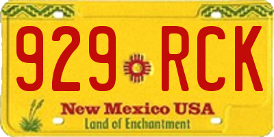 NM license plate 929RCK