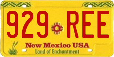 NM license plate 929REE