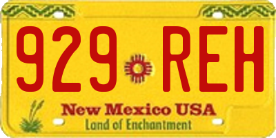 NM license plate 929REH