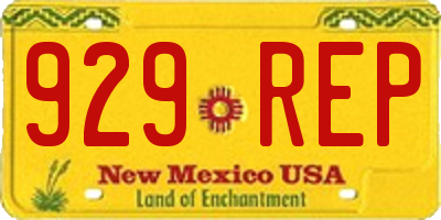 NM license plate 929REP
