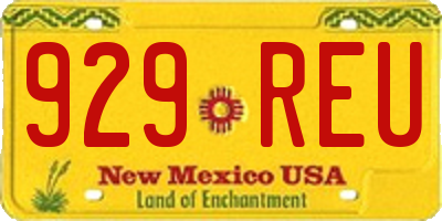 NM license plate 929REU