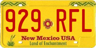 NM license plate 929RFL