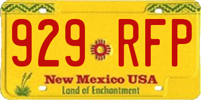 NM license plate 929RFP