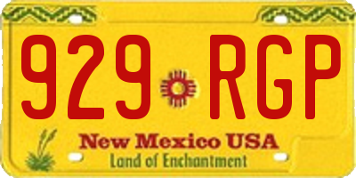 NM license plate 929RGP