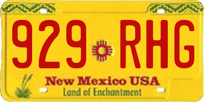 NM license plate 929RHG