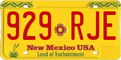 NM license plate 929RJE