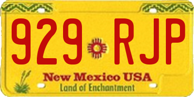 NM license plate 929RJP