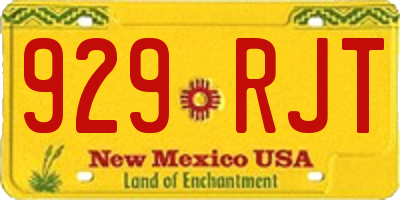 NM license plate 929RJT