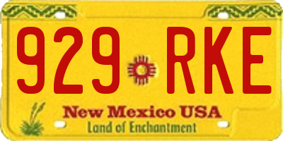 NM license plate 929RKE