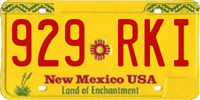NM license plate 929RKI