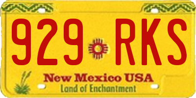 NM license plate 929RKS