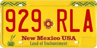 NM license plate 929RLA