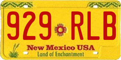NM license plate 929RLB